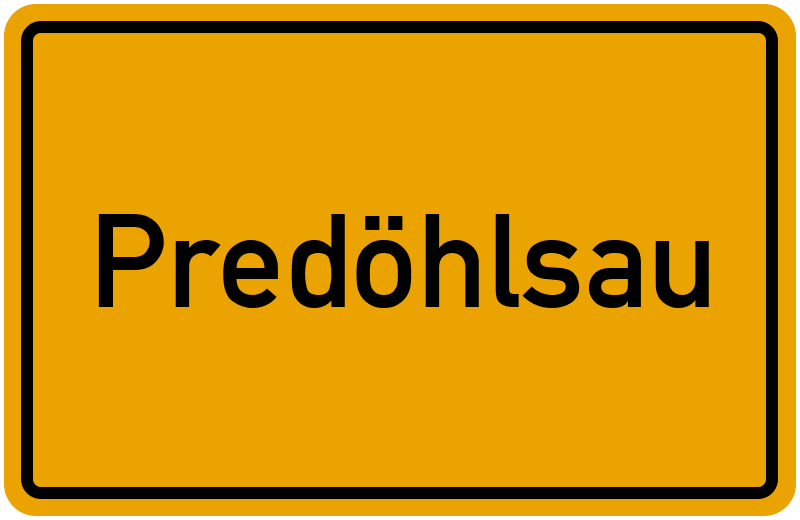 Ortsschild Predöhlsau