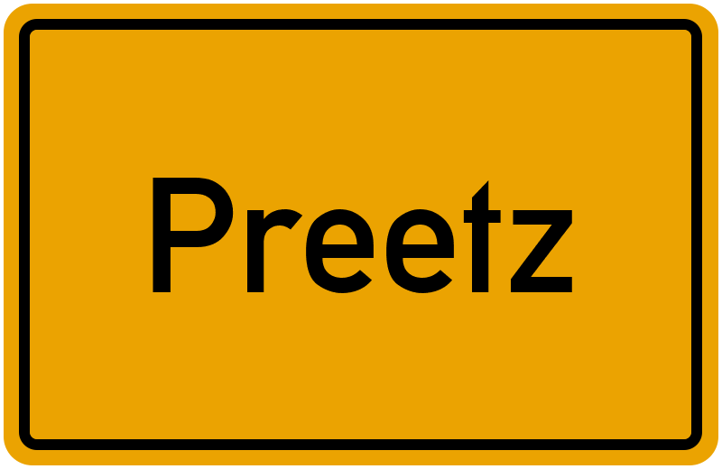 Ortsschild Preetz