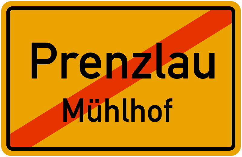 Ortsschild Prenzlau