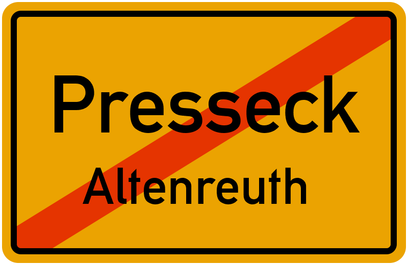 Ortsschild Presseck