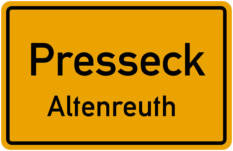 Ortsschild Presseck