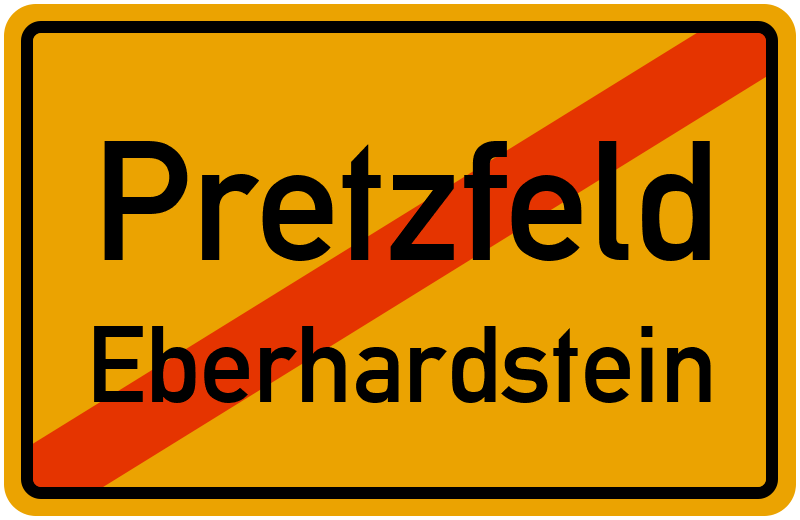 Ortsschild Pretzfeld