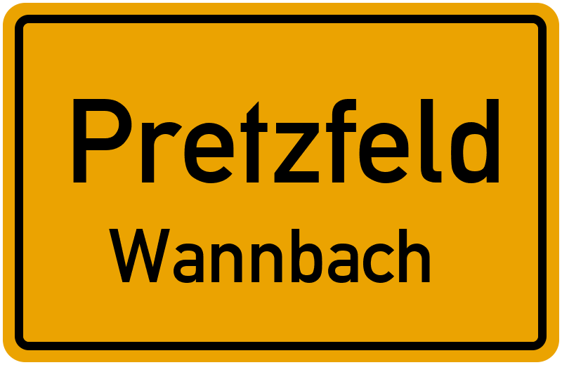 Pretzfeld Wannbach Straßenverzeichnis: Straßen in Wannbach