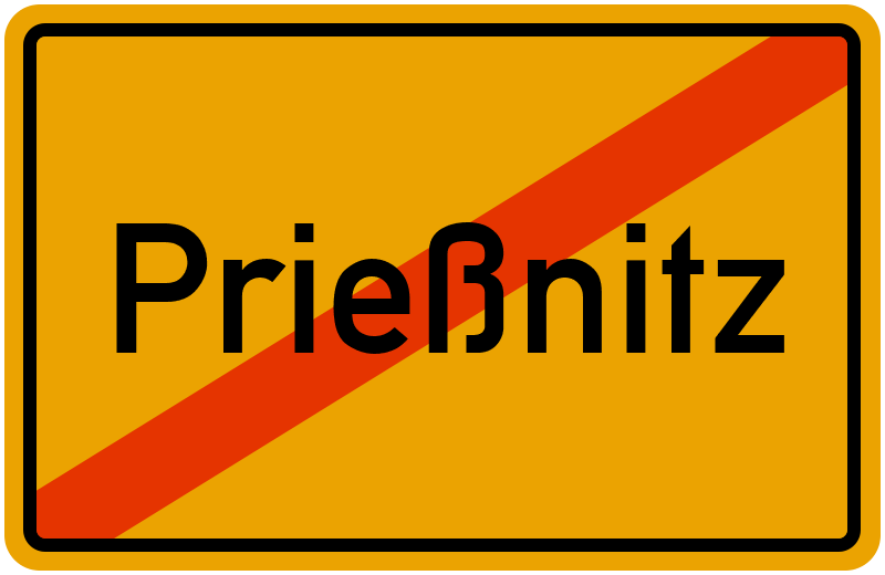 Ortsschild Prießnitz