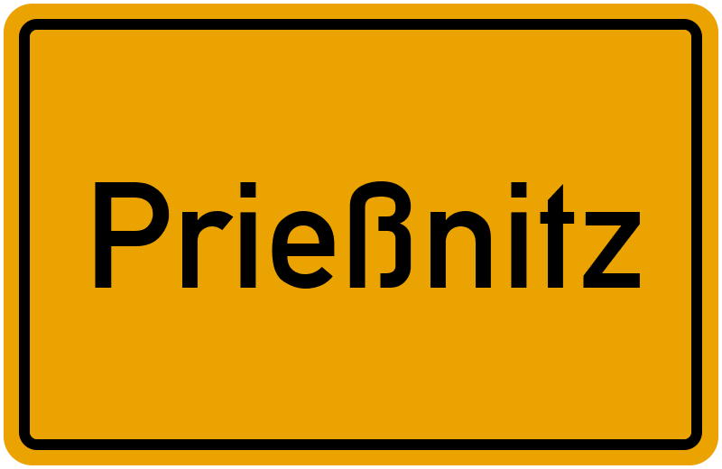 Ortsschild Prießnitz