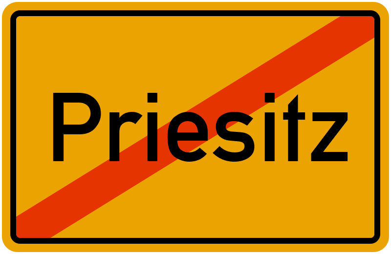 Ortsschild Priesitz