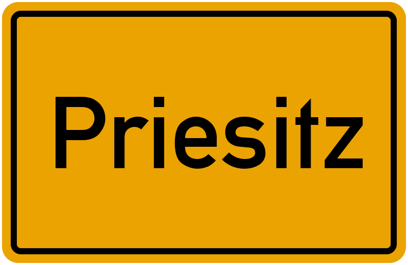 Ortsschild Priesitz