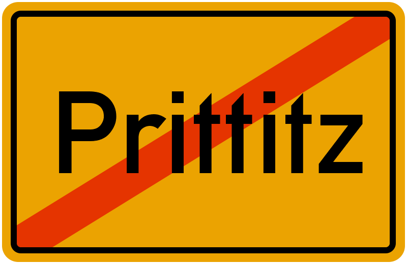Ortsschild Prittitz