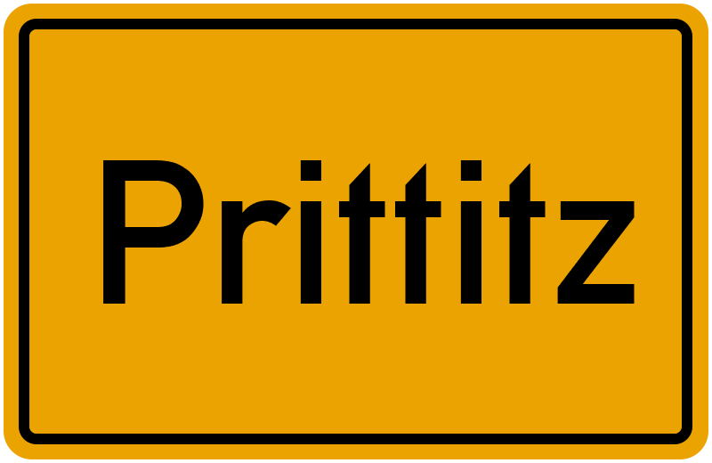 Ortsschild Prittitz