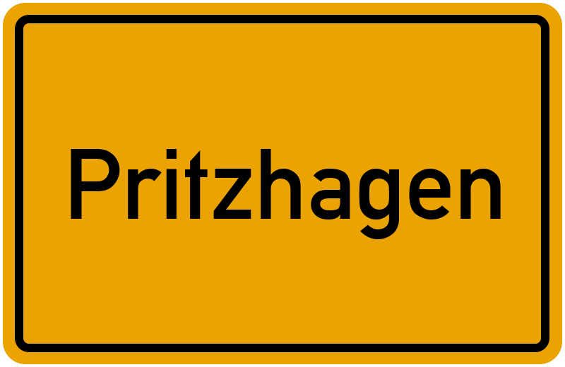 Ortsschild Pritzhagen