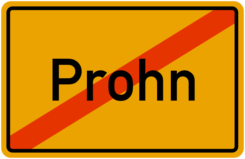 Ortsschild Prohn