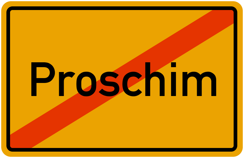 Ortsschild Proschim