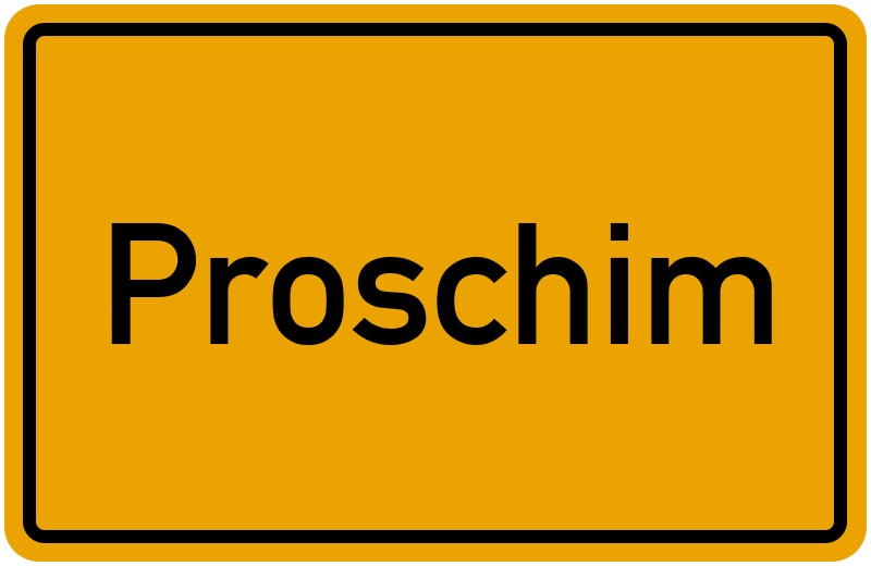 Ortsschild Proschim
