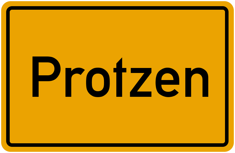Ortsschild Protzen