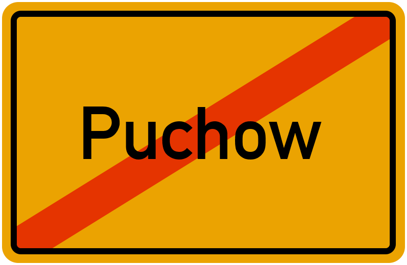 Ortsschild Puchow