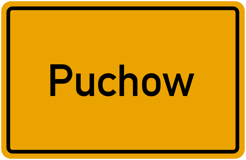 Ortsschild Puchow
