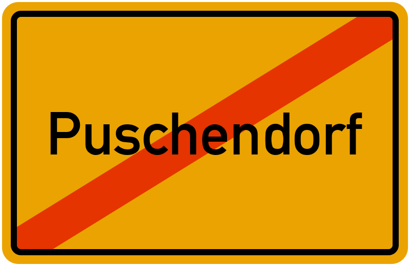 Ortsschild Puschendorf