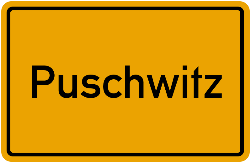 Ortsschild Puschwitz