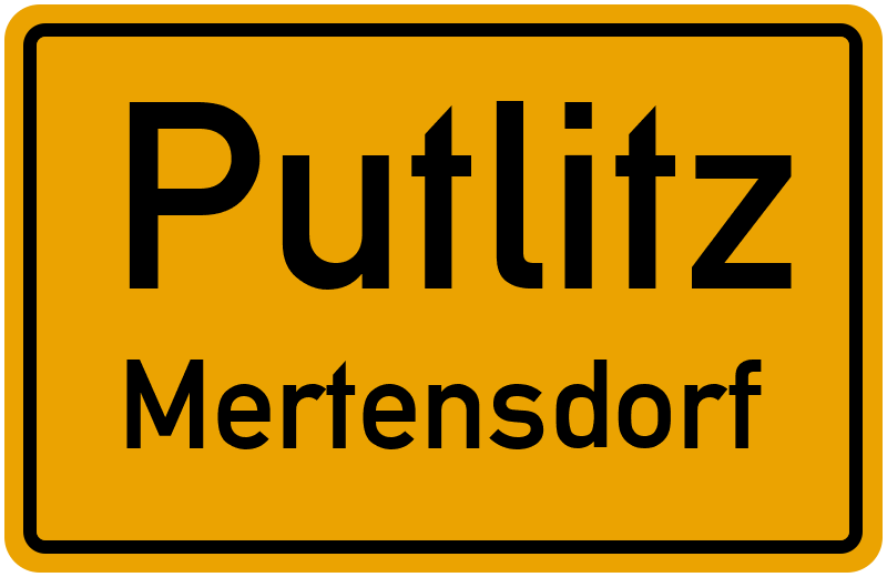 Ortsschild Putlitz