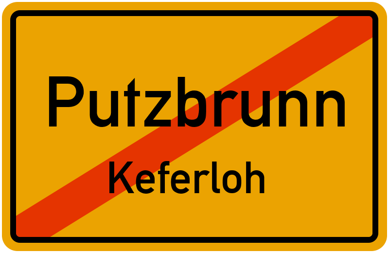 Ortsschild Putzbrunn