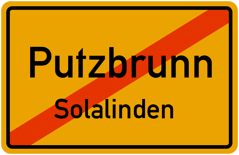Ortsschild Putzbrunn