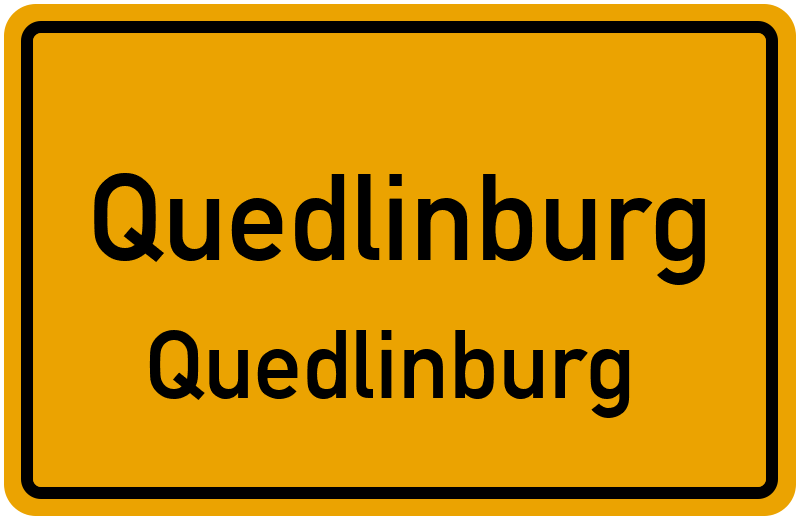Ortsschild Quedlinburg