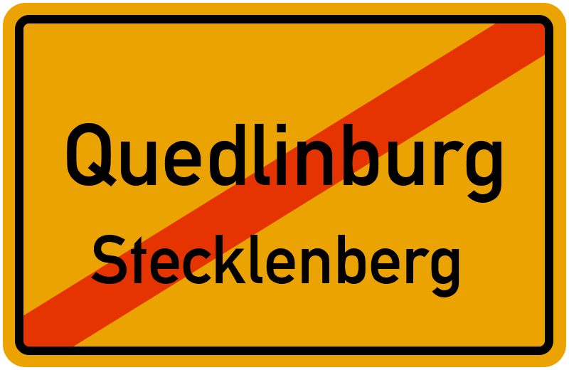 Ortsschild Quedlinburg
