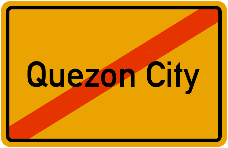 Ortsschild Quezon City