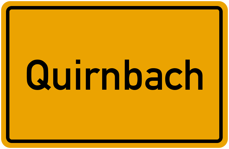 Ortsschild Quirnbach
