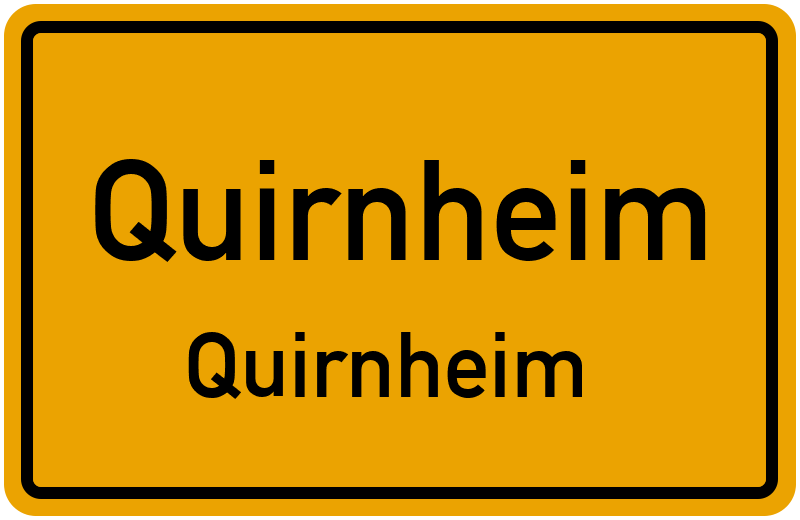 Ortsschild Quirnheim