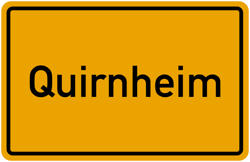 Ortsschild Quirnheim