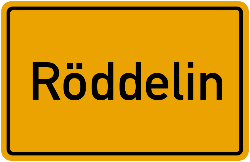 Ortsschild Röddelin