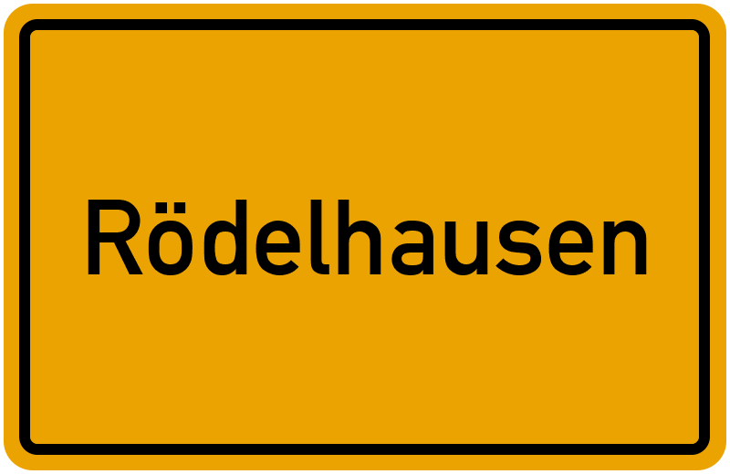 Ortsschild Rödelhausen