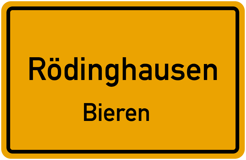 Ortsschild Rödinghausen