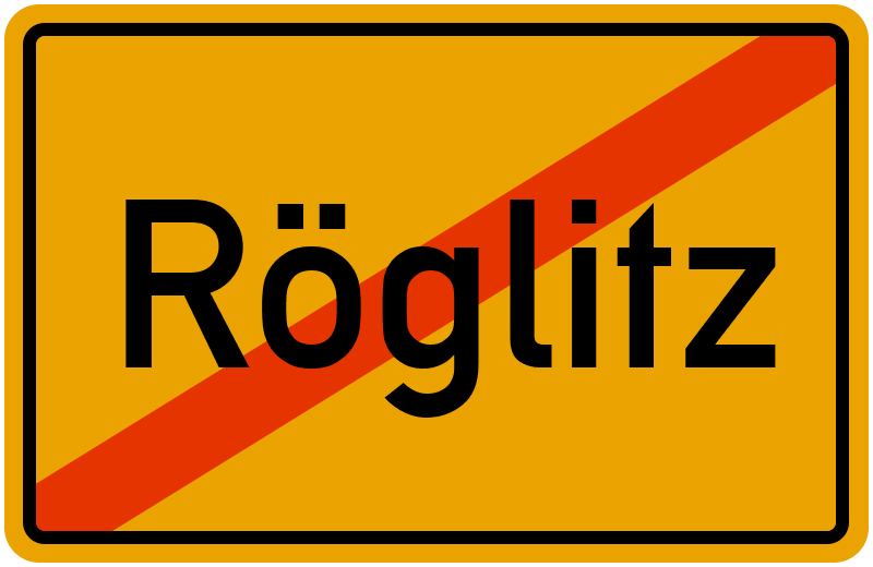 Ortsschild Röglitz