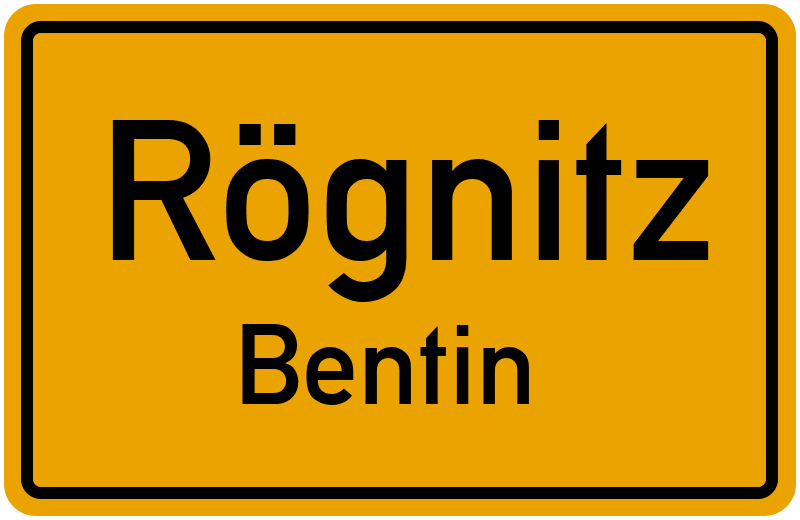 Ortsschild Rögnitz