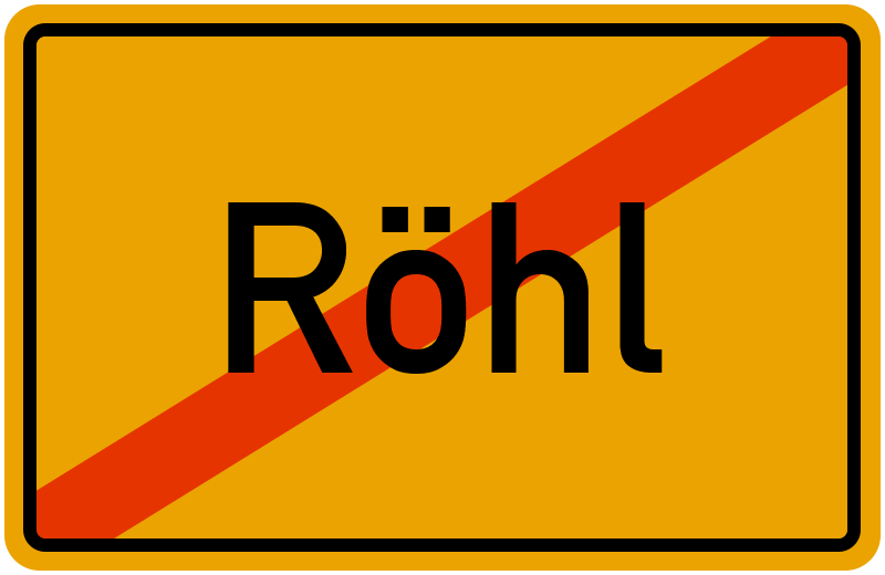 Ortsschild Röhl