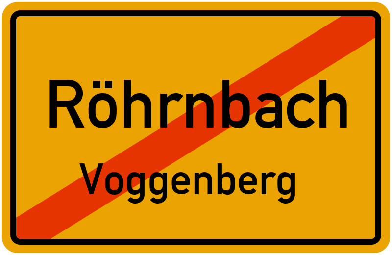 Ortsschild Röhrnbach
