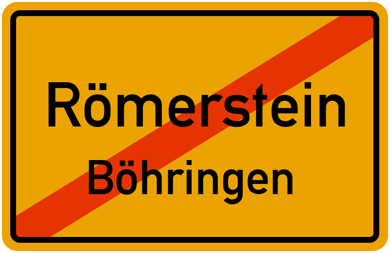 Ortsschild Römerstein