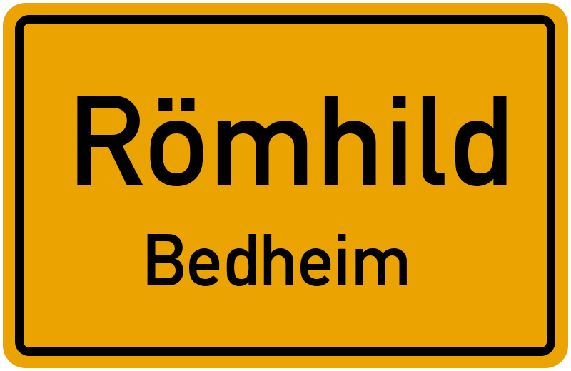 Ortsschild Römhild