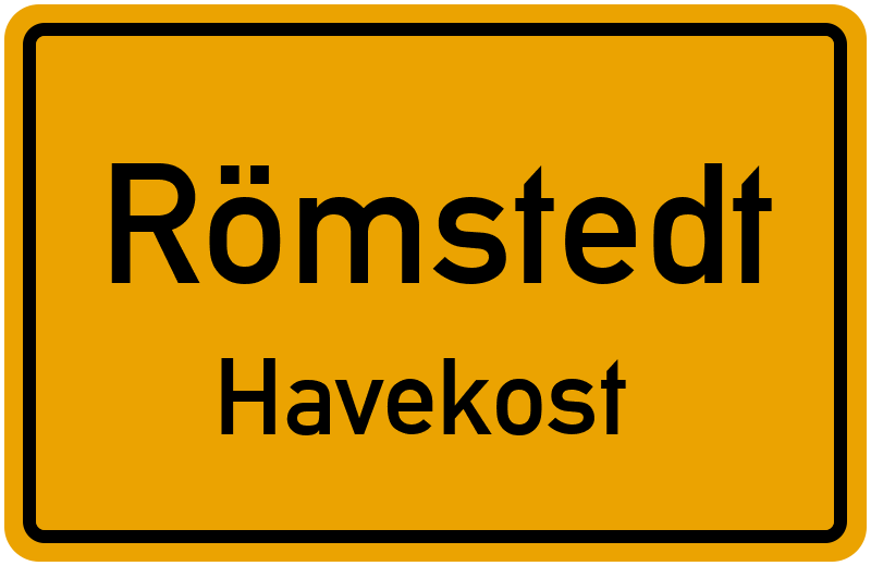 Ortsschild Römstedt