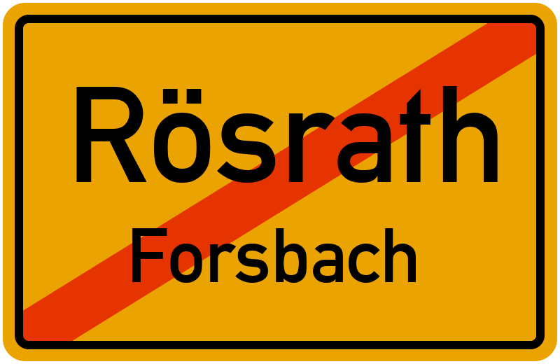 Ortsschild Rösrath