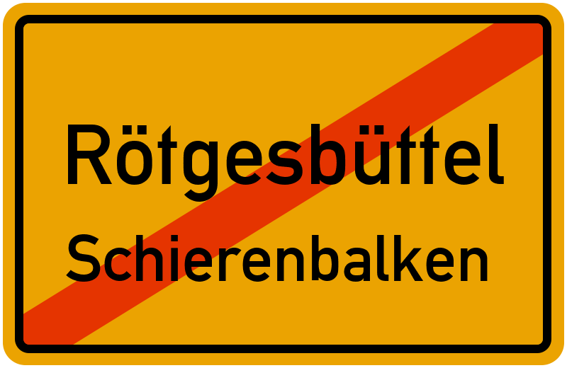 Ortsschild Rötgesbüttel