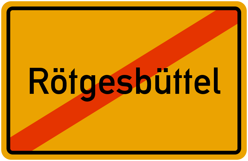 Ortsschild Rötgesbüttel