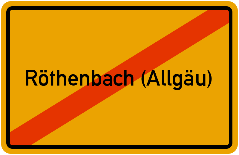 Ortsschild Röthenbach (Allgäu)