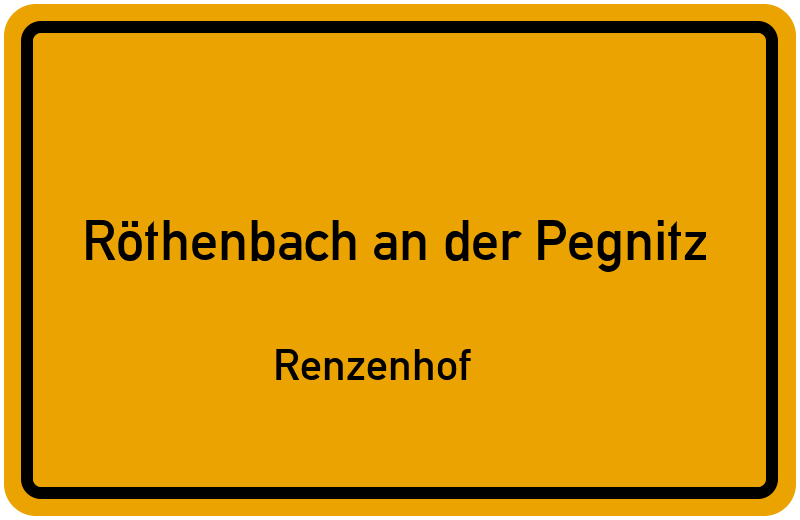 Ortsschild Röthenbach an der Pegnitz