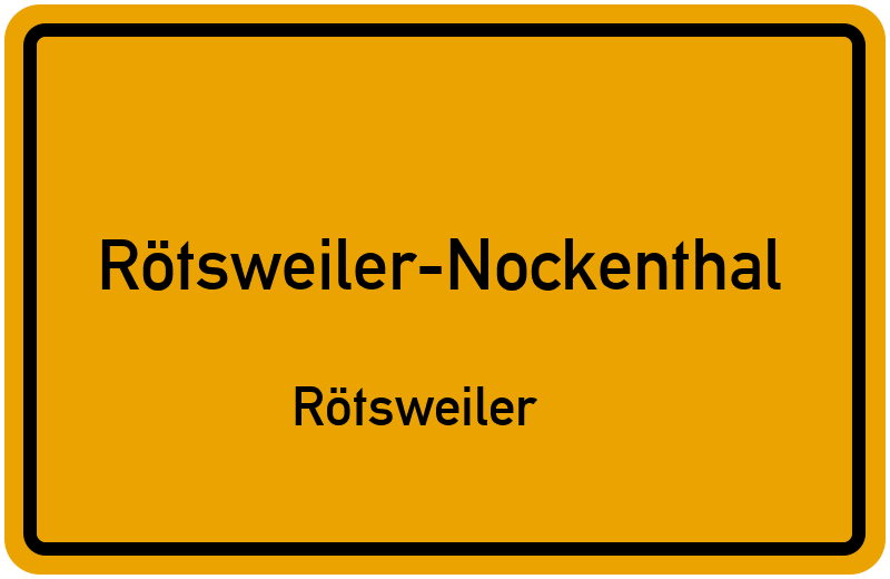Ortsschild Rötsweiler-Nockenthal