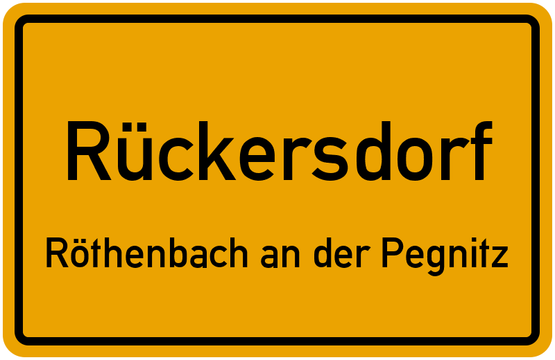 Ortsschild Rückersdorf