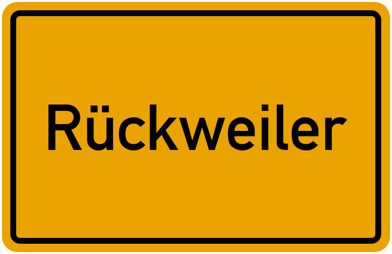 Ortsschild Rückweiler
