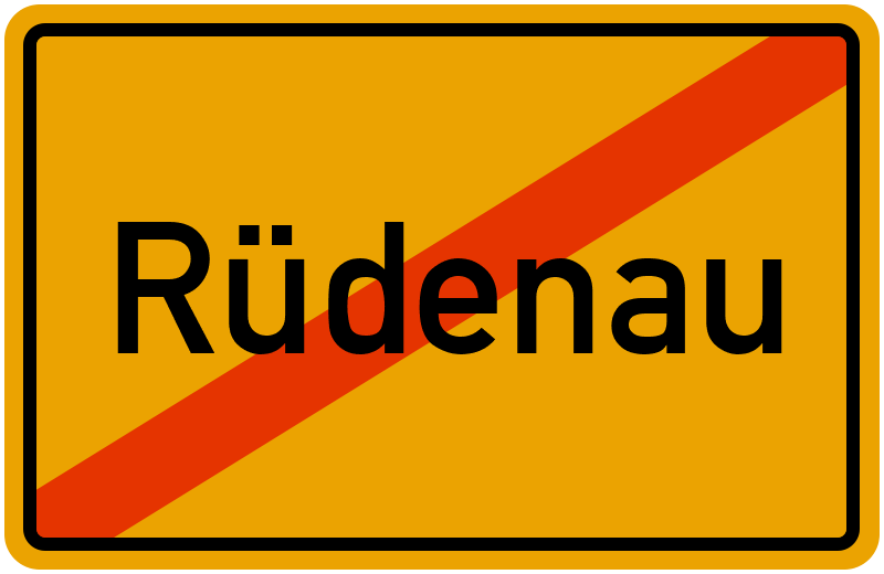 Ortsschild Rüdenau